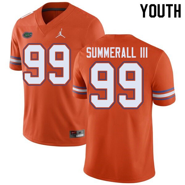 Jordan Brand Youth #99 Lloyd Summerall III Florida Gators College Football Jerseys Orange